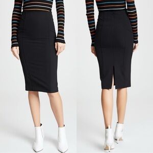 Veronica Beard Vail Classic Black Bi-Stretch Scuba Pencil Skirt Skirt
